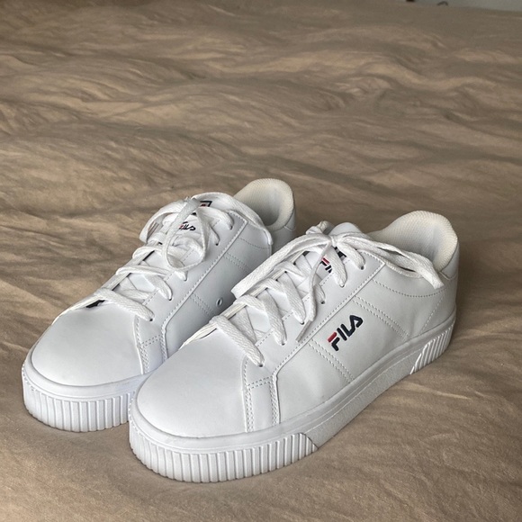 panache white multi platform sneakers